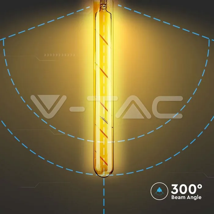 V-TAC VT-217142 LED Крушка 5W T30 E27 Filament Amber Покритие 2200K