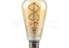 V-TAC VT-217218 LED Крушка 4.8W Filamet E27 ST64 Амбър 1800К