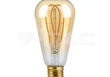 V-TAC VT-217220 LED Крушка 4.8W Filamet E27 ST64 Амбър 1800К