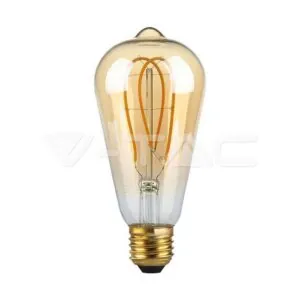 V-TAC VT-217220 LED Крушка 4.8W Filamet E27 ST64 Амбър 1800К