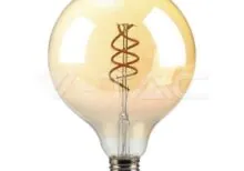 V-TAC VT-217328 LED Крушка 6W Filament E27 G125 Амбър 1800К