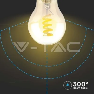 V-TAC VT-217335 LED Крушка 4W E27 Filament A60 Aмбър 1800К