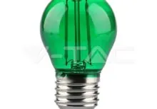 V-TAC VT-217411 LED Крушка 2W Filament E27 G45 Зелена