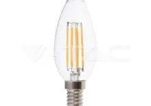 V-TAC VT-217423 LED Крушка 6W Filament E14 Кендъл 3000К