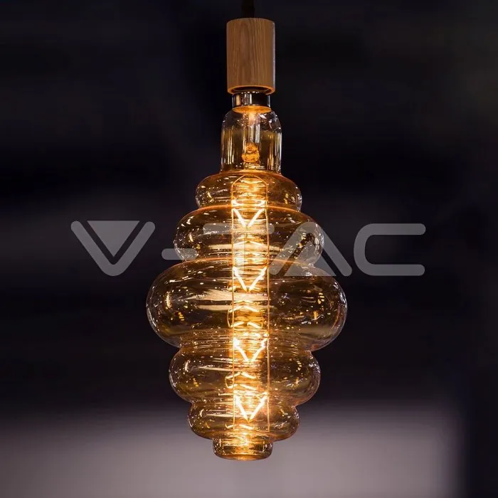 V-TAC VT-217465 LED Крушка 8W Filament E27 S200 Димиращ Двойно опушен 1800K