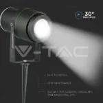 V-TAC VT-217544 12W Градинска Лампа Тип Колче Черно Тяло 3000К