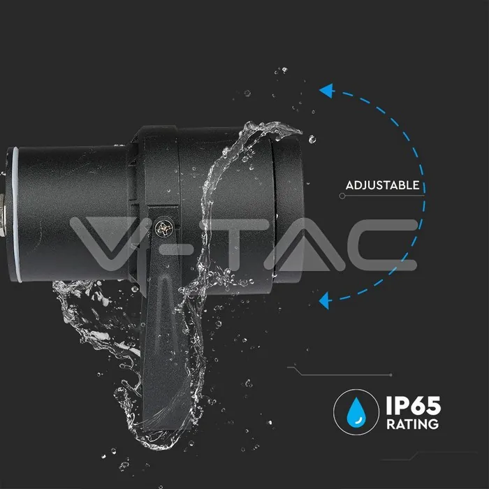 V-TAC VT-217544 12W Градинска Лампа Тип Колче Черно Тяло 3000К