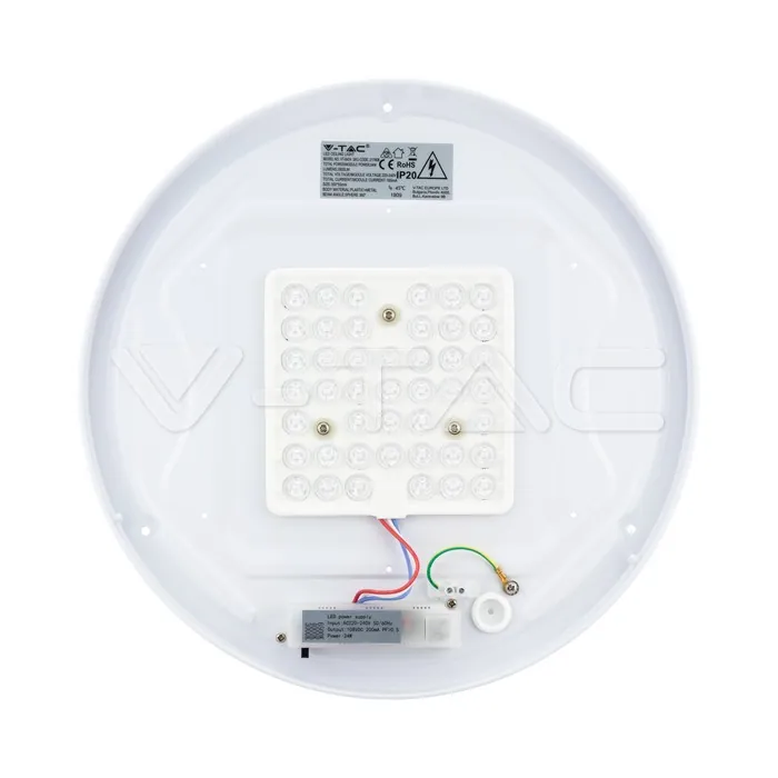 V-TAC VT-217607 24W LED Плафон Мат Ф300 3 в 1 Сменяем Спектър