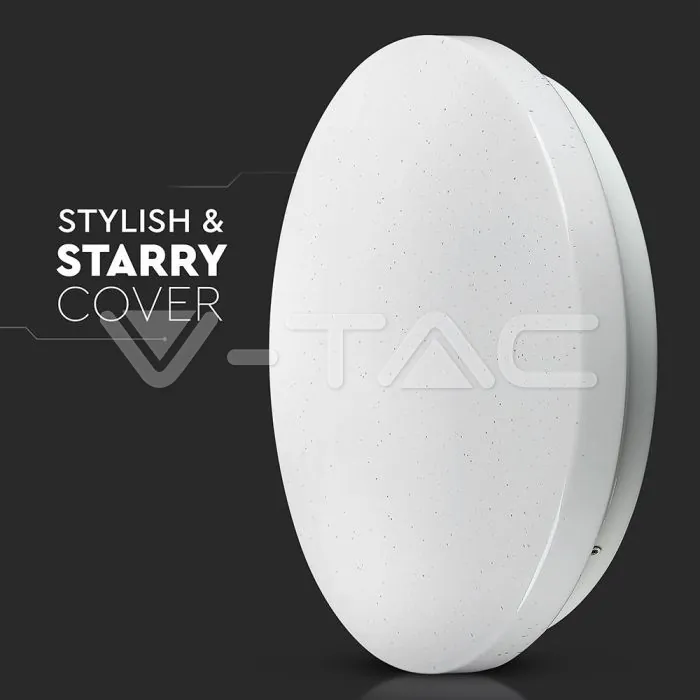V-TAC VT-217606 24W LED Плафон Звезди Ф300 3 в 1 Сменяем Спектър