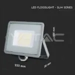 V-TAC VT-21764 50W LED Прожектор SAMSUNG Чип SMD Slim Сиво Тяло 4000К