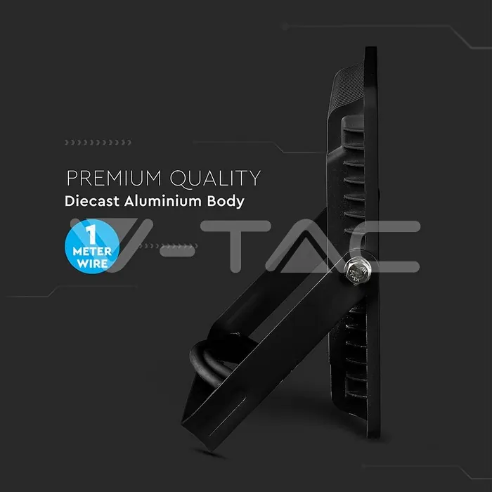 V-TAC VT-21767 100W LED Прожектор SAMSUNG Чип SMD Slim Черно Тяло 6500К