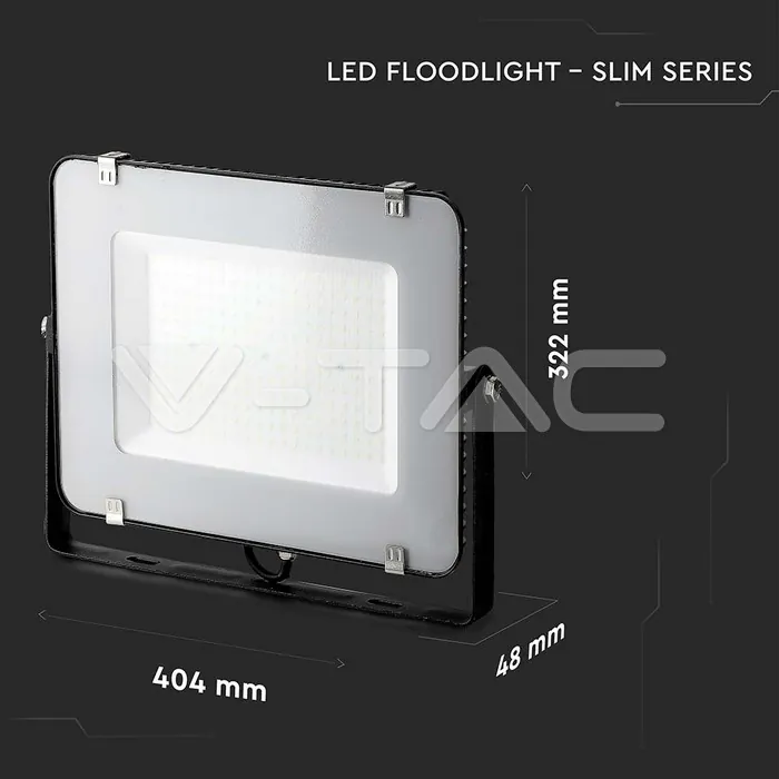 V-TAC VT-21773 150W LED Прожектор SAMSUNG Чип G2 SMD Slim Черно Тяло 6500К