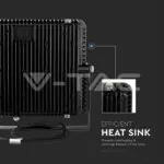 V-TAC VT-21773 150W LED Прожектор SAMSUNG Чип G2 SMD Slim Черно Тяло 6500К