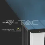 V-TAC VT-21784 2W Соларна Стенна SAMSUNG ЧИП Сива 3000K