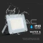 V-TAC VT-21789 200W LED Прожектор SAMSUNG Чип G2 SMD SLIM Сиво Тяло 4000К
