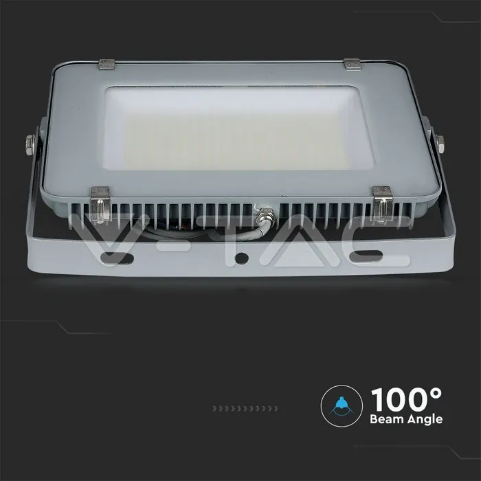 V-TAC VT-21789 200W LED Прожектор SAMSUNG Чип G2 SMD SLIM Сиво Тяло 4000К
