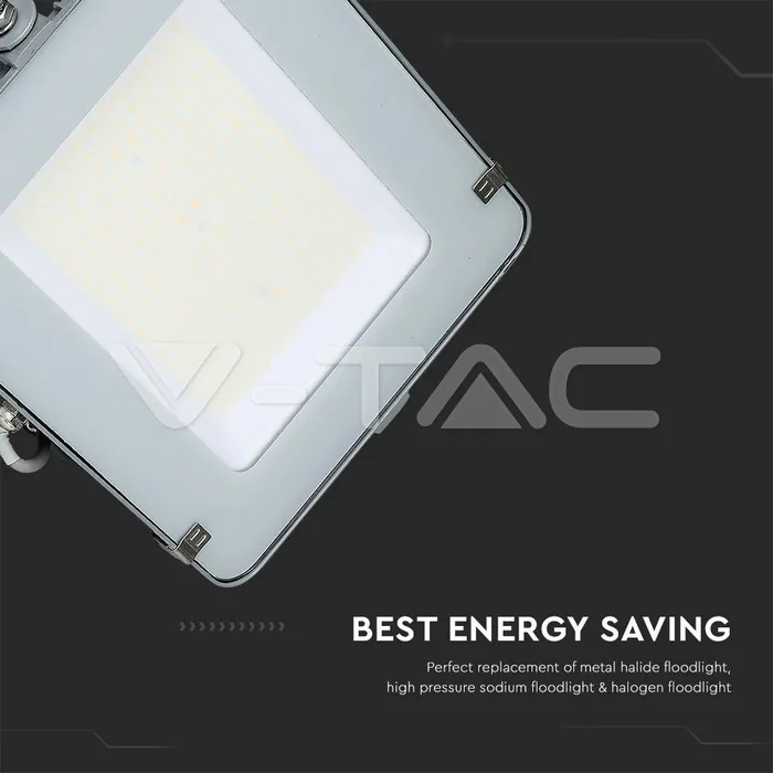 V-TAC VT-21789 200W LED Прожектор SAMSUNG Чип G2 SMD SLIM Сиво Тяло 4000К