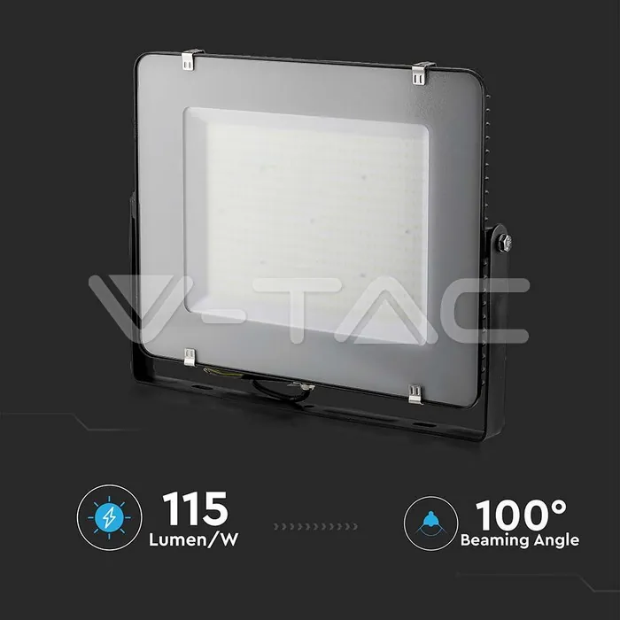 V-TAC VT-21792 300W LED Прожектор SAMSUNG Чип SMD Slim Черно Тяло 6500К