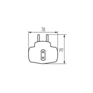 Kanlux 2180 Разклонители контакти щепсели ZARK 220V 2300W IP20