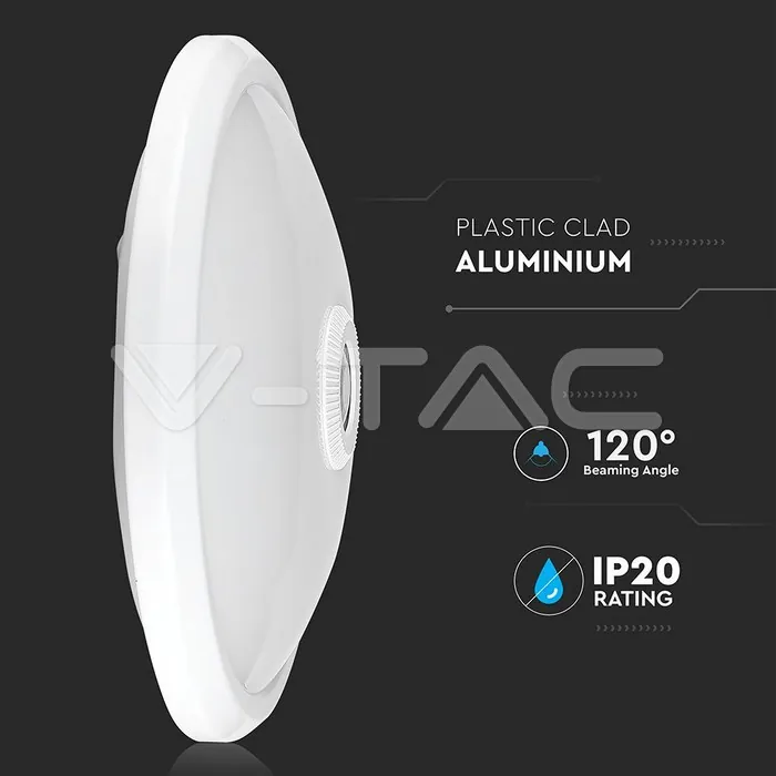 V-TAC VT-21809 LED Плафониера SAMSUNG Чип 12W Сензор 6400К
