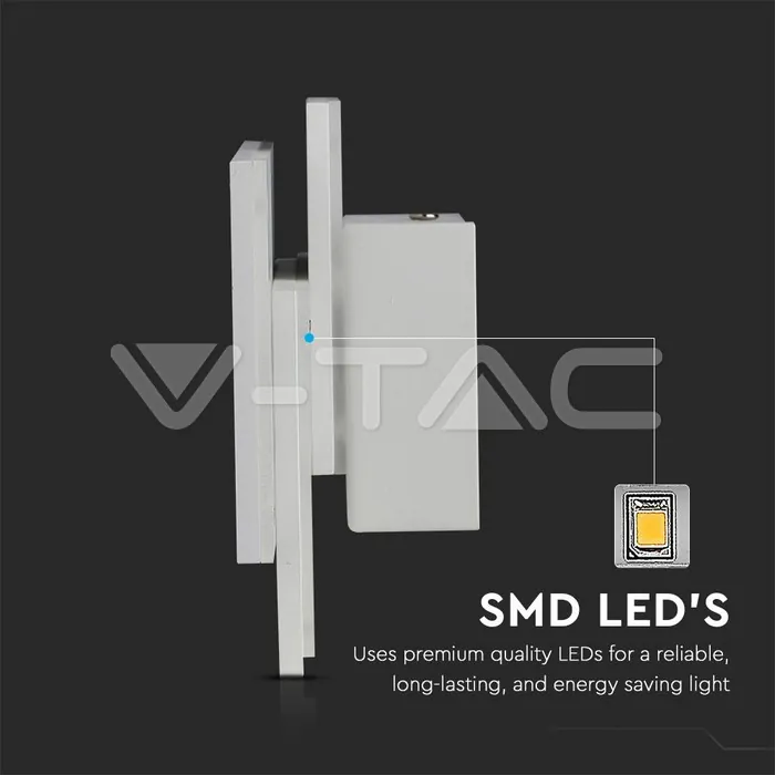 V-TAC VT-218204 11W Стенна Лампа Черно Тяло 3000К IP20