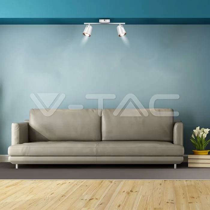 V-TAC VT-218256 12W LED Двойна Спот Лампа 4000К Бяла