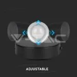 V-TAC VT-218265 4.5W LED Единична Спот Лампа 4000К Черна