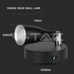 V-TAC VT-218265 4.5W LED Единична Спот Лампа 4000К Черна