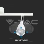 V-TAC VT-218266 9W LED Двойна Спот Лампа 3000К Бяла