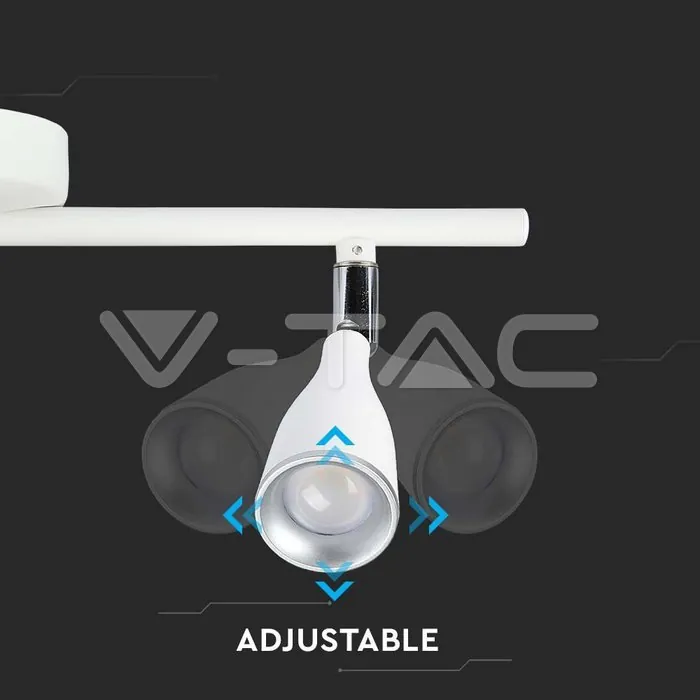 V-TAC VT-218266 9W LED Двойна Спот Лампа 3000К Бяла