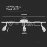 V-TAC VT-218270 13.5 LED Тройна Спот Лампа 3000К Бяла