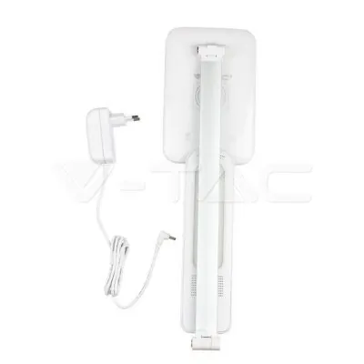 V-TAC VT-218519 7W LED Настолна Лампа Wireless Charger 3 в 1 Бяла