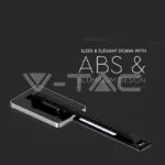 V-TAC VT-218602 5W Настолна Лампа 3в1 Безжично Зареждане GSM Черна Правоъгълна Основа