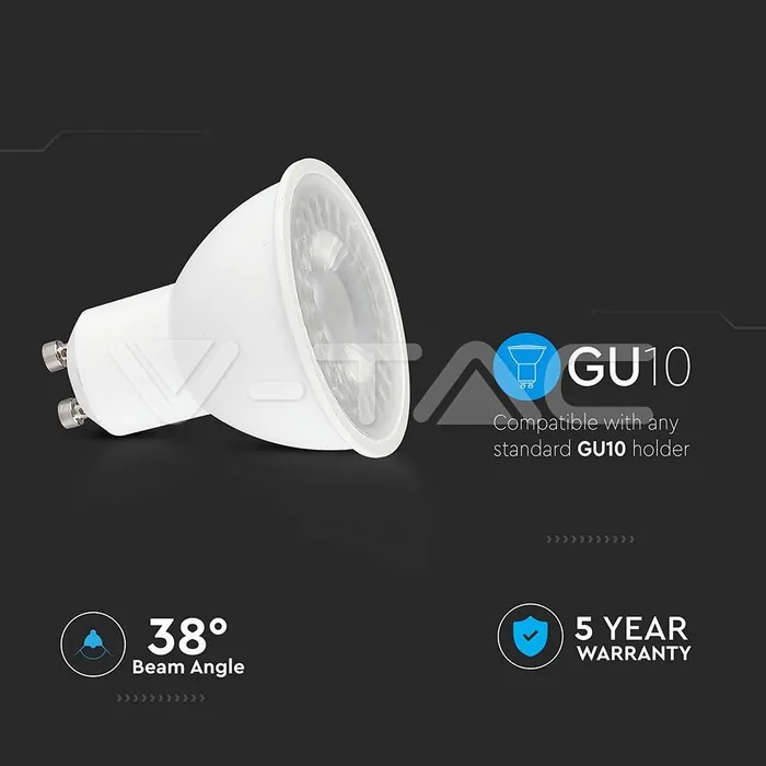 V-TAC VT-21875 LED Крушка SAMSUNG Чип 7.5W 38° GU10 3000K