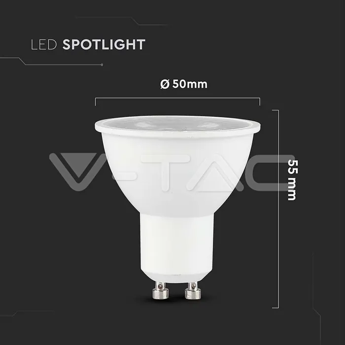 V-TAC VT-21875 LED Крушка SAMSUNG Чип 7.5W 38° GU10 3000K