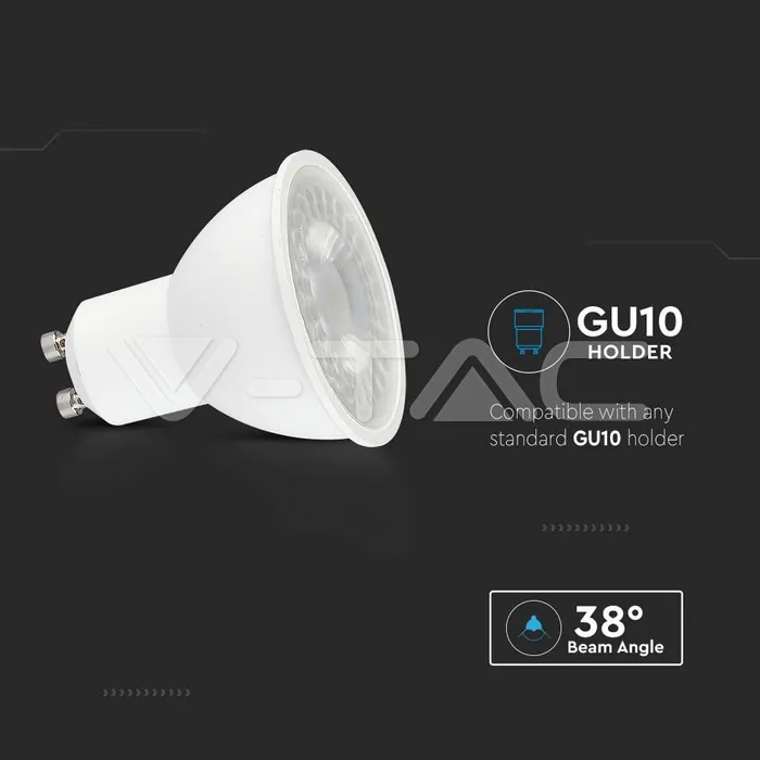 V-TAC VT-21876 LED Крушка SAMSUNG Чип 7.5W 38° GU10 4000K