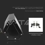 V-TAC VT-21896 LED Линейна Камбана SAMSUNG Чип 200W Черно Тяло 6400К 120 lm/W
