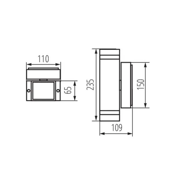 Kanlux 22442 Фасадно осветително тяло ZEW EL GU10 220V IP44
