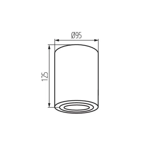 Kanlux 22552 Точково таванно осветително тяло BORD GU10 220V IP20