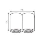 Kanlux 22554 Точково таванно осветително тяло BORD GU10 220V IP20