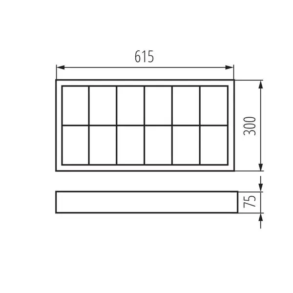 Kanlux 22674 Растерно осветително тяло за външен монтаж NOTUS 4LED G13 220V IP20