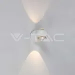 V-TAC VT-23008 10W LED Стенна Лампа Бяло Тяло 3000K