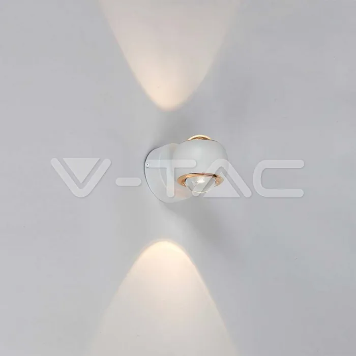 V-TAC VT-23008 10W LED Стенна Лампа Бяло Тяло 3000K