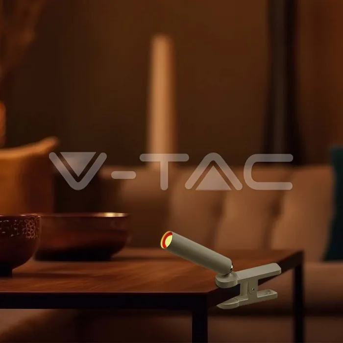 V-TAC VT-23041 3W LED Магнитна Настолна Лампа 4000K Бяло Тяло