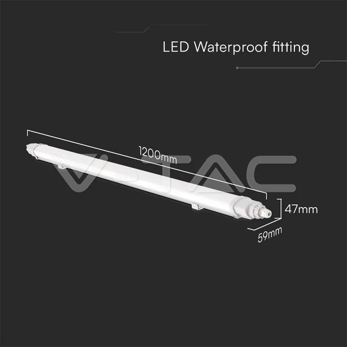 V-TAC VT-23084 LED Влагозащитено тяло L-Серия 1200mm 36W 6400K