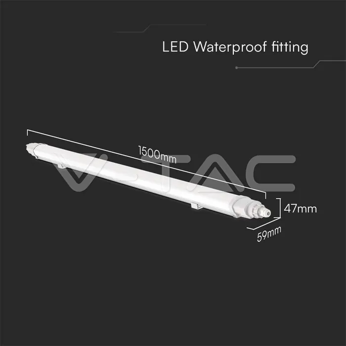 V-TAC VT-23085 LED Влагозащитено тяло L-Серия 1500mm 48W 4500K