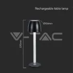 V-TAC VT-23095 3W LED Настолна Лампа - Воден Ефект 3000K Бяло Тяло