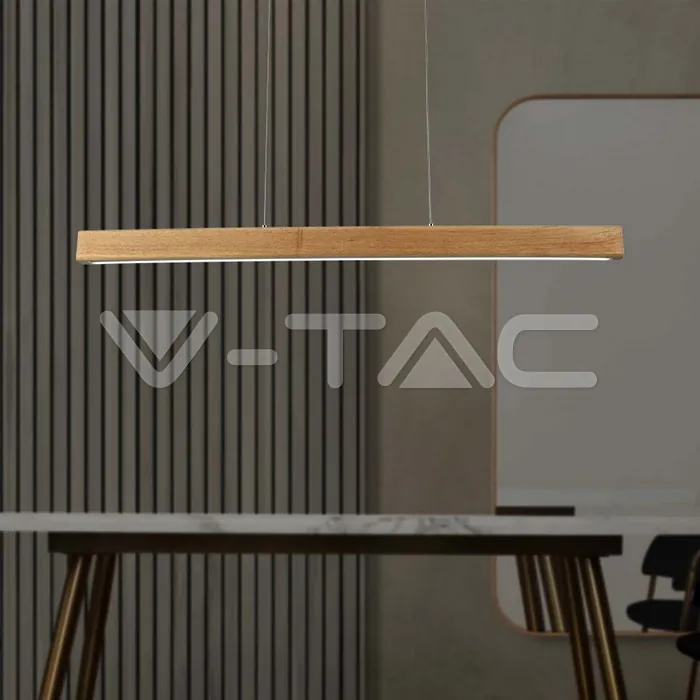 V-TAC VT-23100 12W LED Висяща Лампа Дърво 4000К