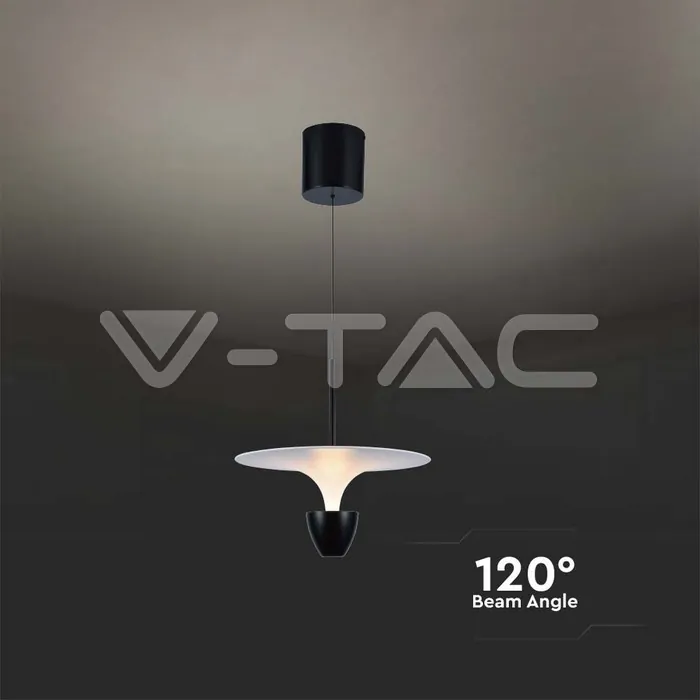 V-TAC VT-23101 9W LED Висяща Лампа (30*300*1370MM) Бяло + Черно Тяло 3000K Регулируема