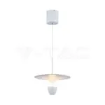 V-TAC VT-23102 9W LED Висяща Лампа (30*300*1370MM) Бяло Тяло 3000K Регулируема